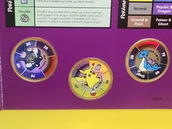 1999 Pokemon Battling Coin Game 3 Coins Opened /case 04 - Image 5