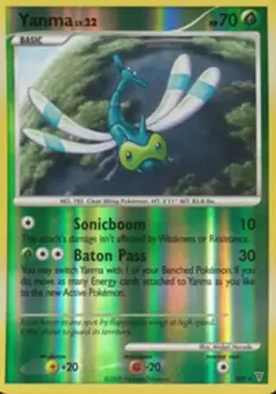 Heavily Played, English Pokemon Holo Yanma - SH9/12 - Shiny Holo Rare Platinum - - Image 1