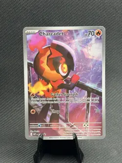Charcadet 022 Phantasmal Flames Black Star Promo Full Art Foil Pokemon TGC NM - Image 1