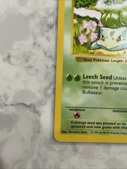 Bulbasaur 044/102 Base Set (Shadowless) Regular Unlimited Pokemon WOTC LP - Image 5