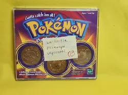 1999 Pokemon Battling Coin Game 3 Coins Opened /case 03 - Image 1