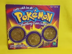 1999 Pokemon Battling Coin Game 3 Coins Opened /case 03 - Image 2