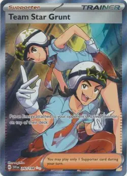 TEAM STAR GRUNT 242/198 SCARLET & VIOLET BASE POKEMON (FULL ART ULTRA RARE, NM) - Image 1