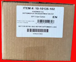 Pokemon TCG TEAM ROCKET SEPT EX TINS Factory Sealed 6 Tin Case - Image 1