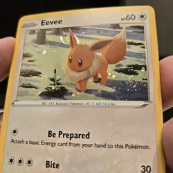 Eevee Pokemon SWSH190 Black Star Promo With HD Swirl - Image 2