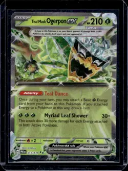 2025 Pokemon Prismatic Evolutions Teal Mask Ogerpon ex #012/131 - Image 1