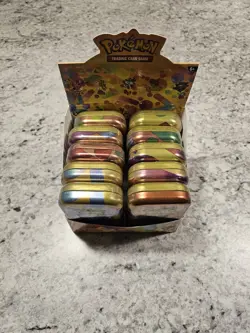 Pokemon TCG: (10) Scarlet & Violet 151 Sealed Mini Tins + Display Case - Image 2