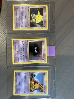 Pokemon TCG Base Set - 1st Edition - Abra 43/102; Drowzee 49/102; Gastly 50/102 - Image 1