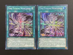 2024 YUGIOH MP24 SECRET RARE TIME TEARING MORGANITE X2 NM SET - Image 1