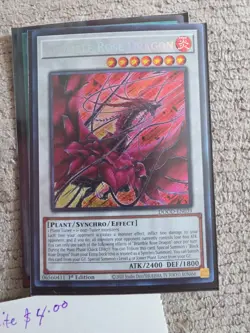 Yugioh Bramble Rose Dragon DOOD-EN039 Secret Rare 1st Edition NM - Image 1