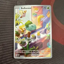 Pokemon TCG Bulbasaur Stellar Crown Illustration Card 143/142 - Image 1