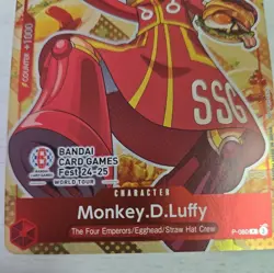 Monkey D Luffy Bandai Card Games Fest 24-25 P-080 One Piece Promo Cards lp-nm - Image 3