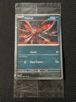 Pokemon TCG Yveltal 088/132 Swirl Holo Mega Evolution PROMO CARD Sealed GameStop - Image 1
