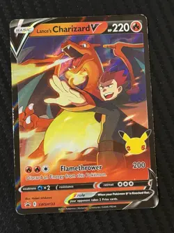 Pokemon Card Lance’s Charizard V Celebrations SWSH133 Promo - Image 1