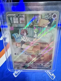 Pokemon TCG Ralts Scarlet & Violet Base Set Holo Illustration Card 211/198 - Image 1