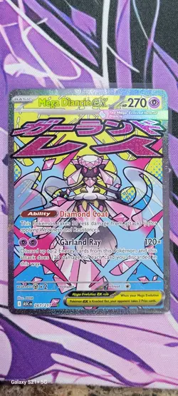 Ascended Hero's pokemon tcg card Mega Diancie ex illustration - Image 1