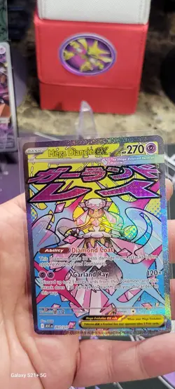 Ascended Hero's pokemon tcg card Mega Diancie ex illustration - Image 2