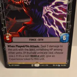 Star Wars Unlimited Darth Nihilus Legendary Card Secrets Of Power 244/264 - Image 2