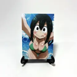 My Hero Academia Tsuyu Asui Sexy Bikini Anime Waifu Girl Lewd Goddess Art Card - Image 2