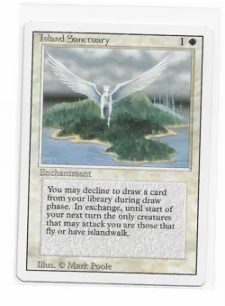 Magic The Gathering ~ 1x Island Sanctuary ~ REVISED LP - Image 1