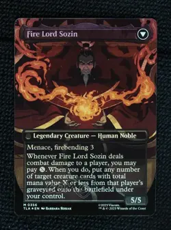 Borderless The Rise of Sozin Fire Lord Sozin Foil Magic Last Airbender #0356 - Image 2