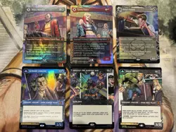 FOIL MTG Spider-Man Borderless Mythic Lot: Gwen Stacy Miles Morales Peter Parker - Image 1