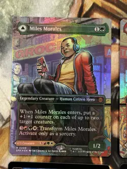 FOIL MTG Spider-Man Borderless Mythic Lot: Gwen Stacy Miles Morales Peter Parker - Image 2