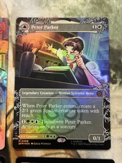 FOIL MTG Spider-Man Borderless Mythic Lot: Gwen Stacy Miles Morales Peter Parker - Image 4