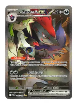 N's Zoroark ex 185/159 Sv09: Journey Together Holo Pokemon Card NM - Image 1