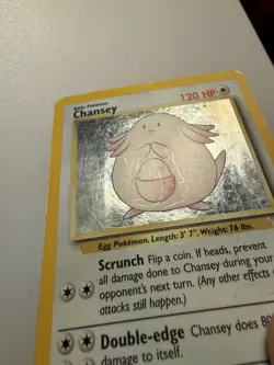 Chansey 3/102 NM Holo Rare Unlimited Base Set 1999 Pokemon TCG HP - Image 4