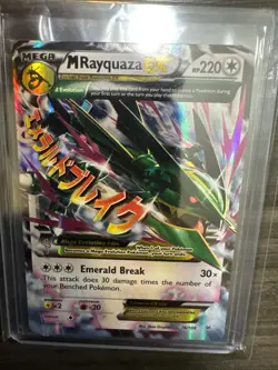M Rayquaza EX 76/108 2015 Pokemon XY Roaring Skies - Image 1