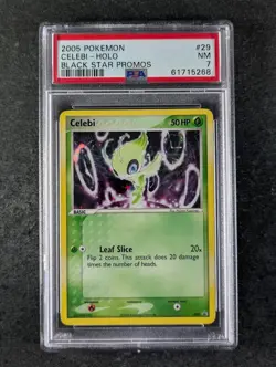 2005 Pokemon CELEBI #029 Black Star Promo Nintendo Promo Holo English PSA 7 - Image 1