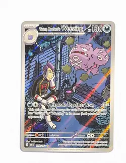 Team Rocket's Weezing ~ Pokemon Destined Rivals ~ Illustration Rare Holo 199/182 - Image 1