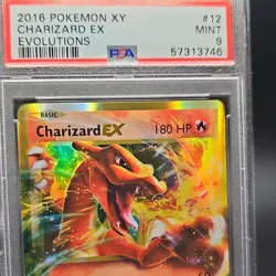 Pokemon Charizard ex Evolutions Ultra Rare EX Holo 12/108 PSA 9 2016 - Image 2