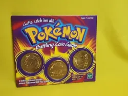 1999 Pokemon Battling Coin Game 3 Coins Opened /case 08 - Image 2