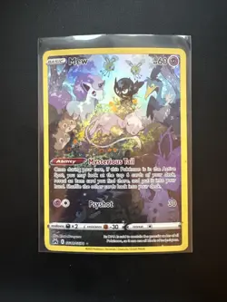 2023 Pokemon Sleeping Mew Crown Zenith Galarian Gallery Full Art Holo NM - Image 1