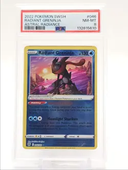 RADIANT GRENINJA 2022 POKEMON SWSH ASTRAL RADIANCE RARE 046/189 PSA 8 Q0465 - Image 1