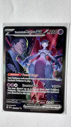 Pokemon Team Rocket's Mewtwo EX 231/182 Sv10 Destined Rivals SIR Holo 280 HP - Image 1