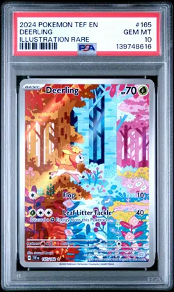 2024 POKEMON TEF EN-TEMPORAL FORCES ILLUSTRATION RARE #165 DEERLING PSA 10 - Image 1