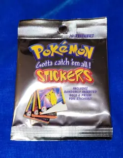 1999 Nintendo Artbox Pokemon Stickers Pack Series 1 Factory Sealed 10 Stickers - Image 3