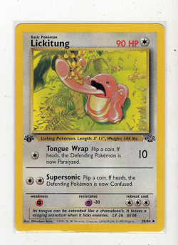 Pokemon TCG Jungle Lickitung Uncommon 1st Edition #38/64 NM - Image 1