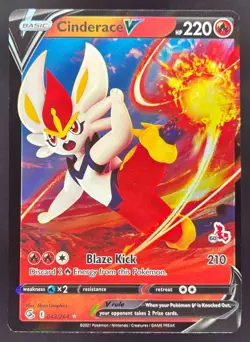 2021 Pokemon Gaming Sword & Shield Fusion Strike Cinderace V Promos #043/264 - Image 1