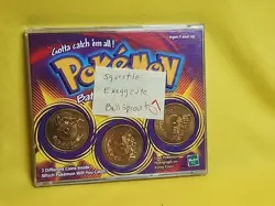 1999 Pokemon Battling Coin Game 3 Coins Opened /case 07 - Image 1