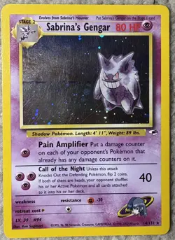 Sabrina’s Gengar 2000 Pokemon Gym Heroes Holo 14/132 - Image 1