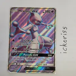 Pokemon Mewtwo GX Full Art Ultra Rare Holo 72/73 Shining Legends HP190 - Image 1