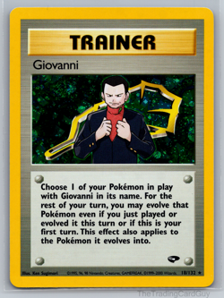Pokemon Giovanni Trainer 18/132 Gym Challenge Holo Rare - Image 1