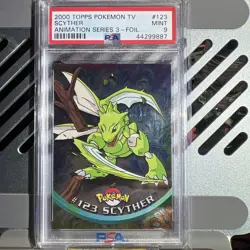 🔥PSA 9🔥 - 2000 Topps Pokemon TV Animation Series 3 Silver Foil Scyther #123 - Image 1