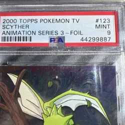 🔥PSA 9🔥 - 2000 Topps Pokemon TV Animation Series 3 Silver Foil Scyther #123 - Image 2