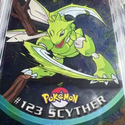 🔥PSA 9🔥 - 2000 Topps Pokemon TV Animation Series 3 Silver Foil Scyther #123 - Image 4