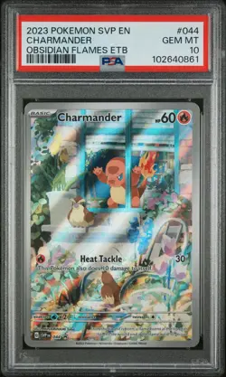 2023 POKEMON SVP EN-SV BLACK STAR PROMO #044 CHARMANDER PSA 10 - Image 1